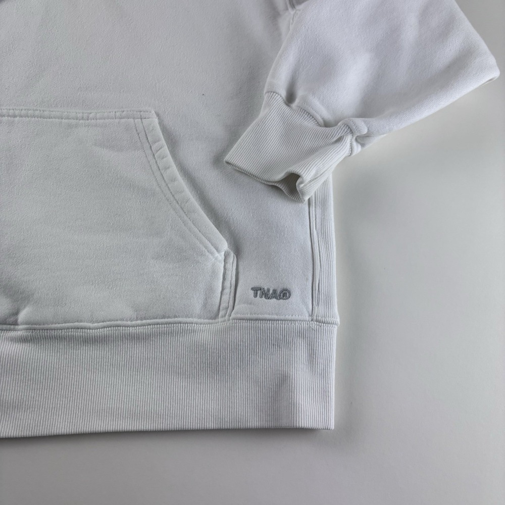 TNA Sweatfleece Cozy Fleece Pullover Hoodie White Womens XS Boyfriend Fit‎ - Picture 4 of 11